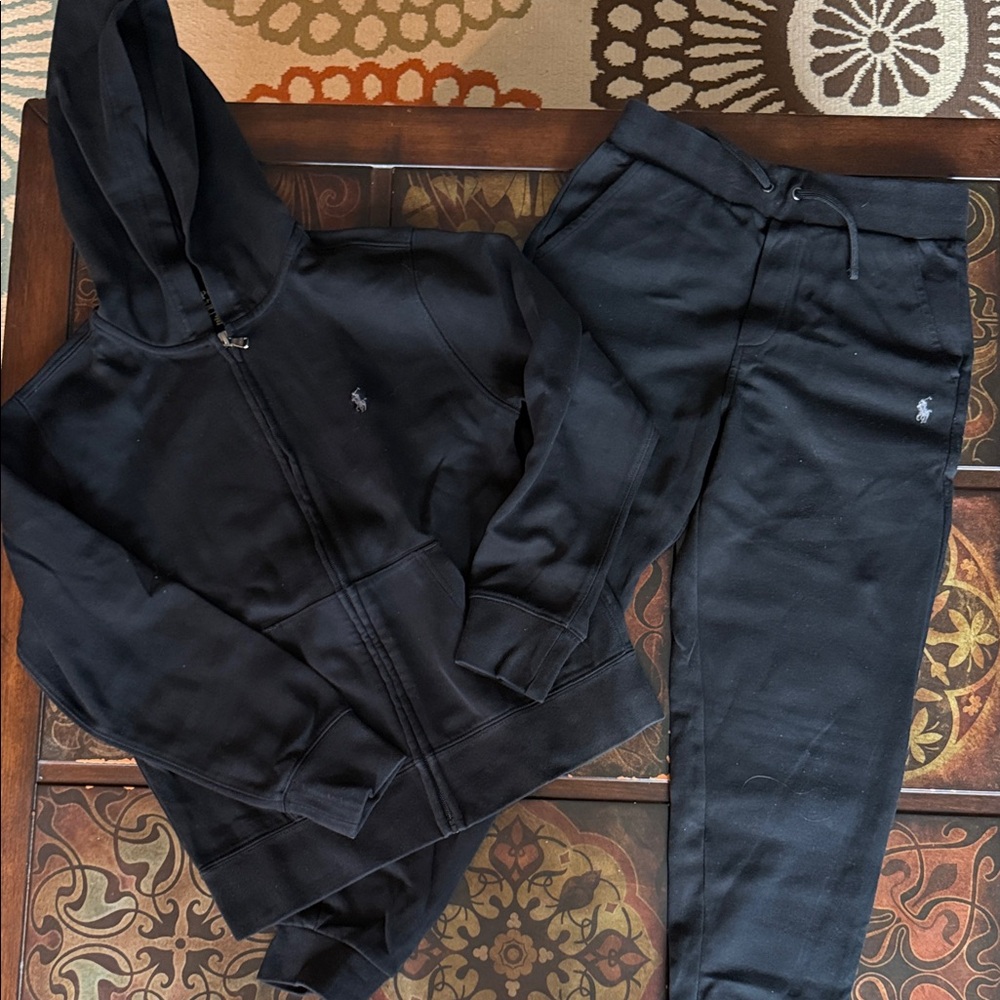 Polo by Ralph Lauren Kids Black Hoodie & Jogger Set